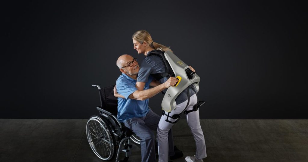 German Bionic’s latest exoskeleton helps healthcare workers lift elderly patients